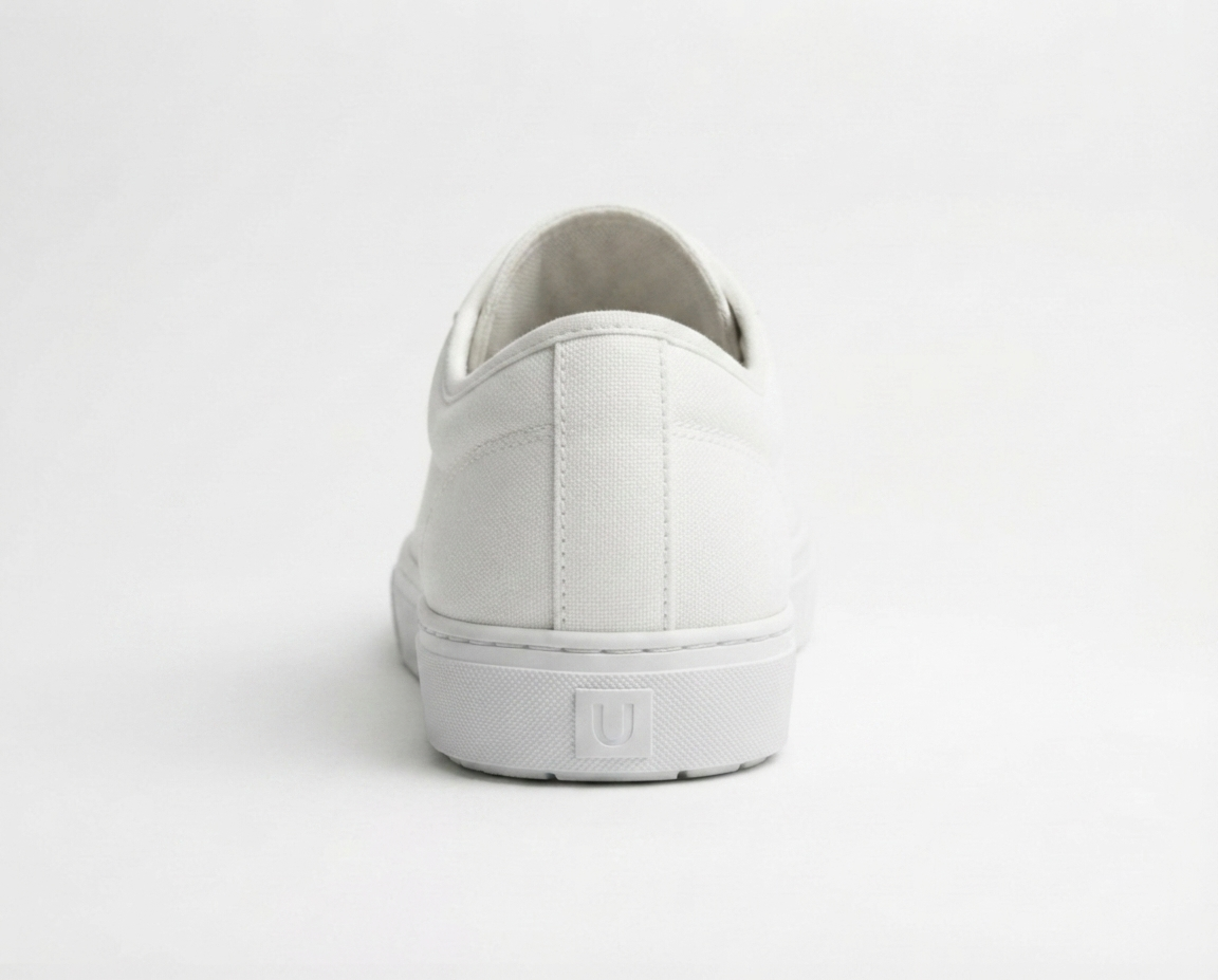 Essential White Canvas Low-Top Sneakers