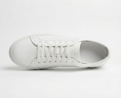 Essential White Canvas Low-Top Sneakers