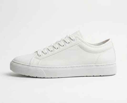 Essential White Canvas Low-Top Sneakers