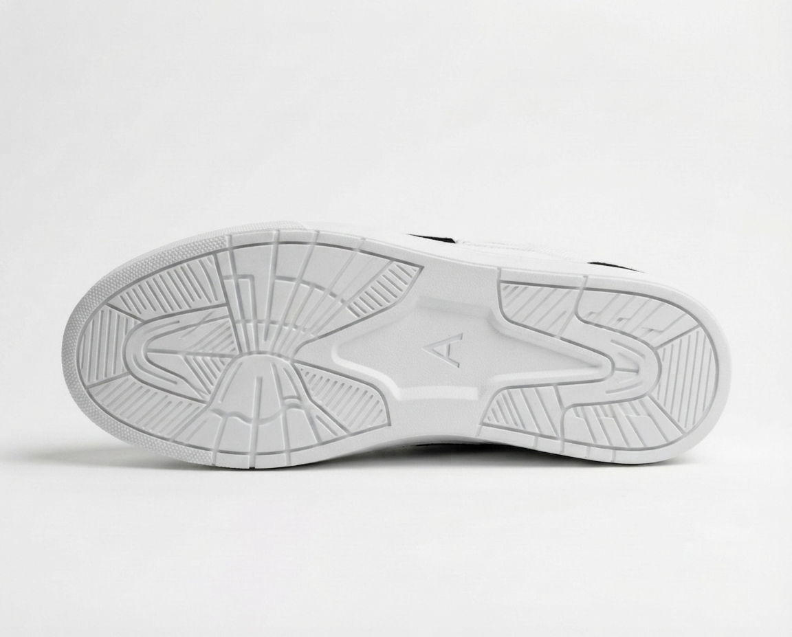 Men's White Leather Low-Top Sneakers