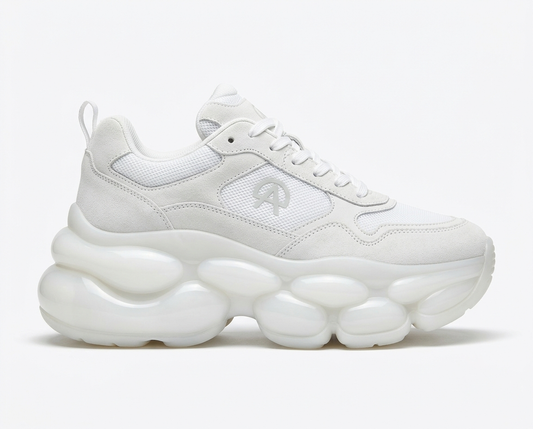 CloudBubble Max Platform Sneakers – All White