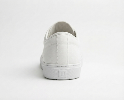 Essential White Canvas Low-Top Sneakers