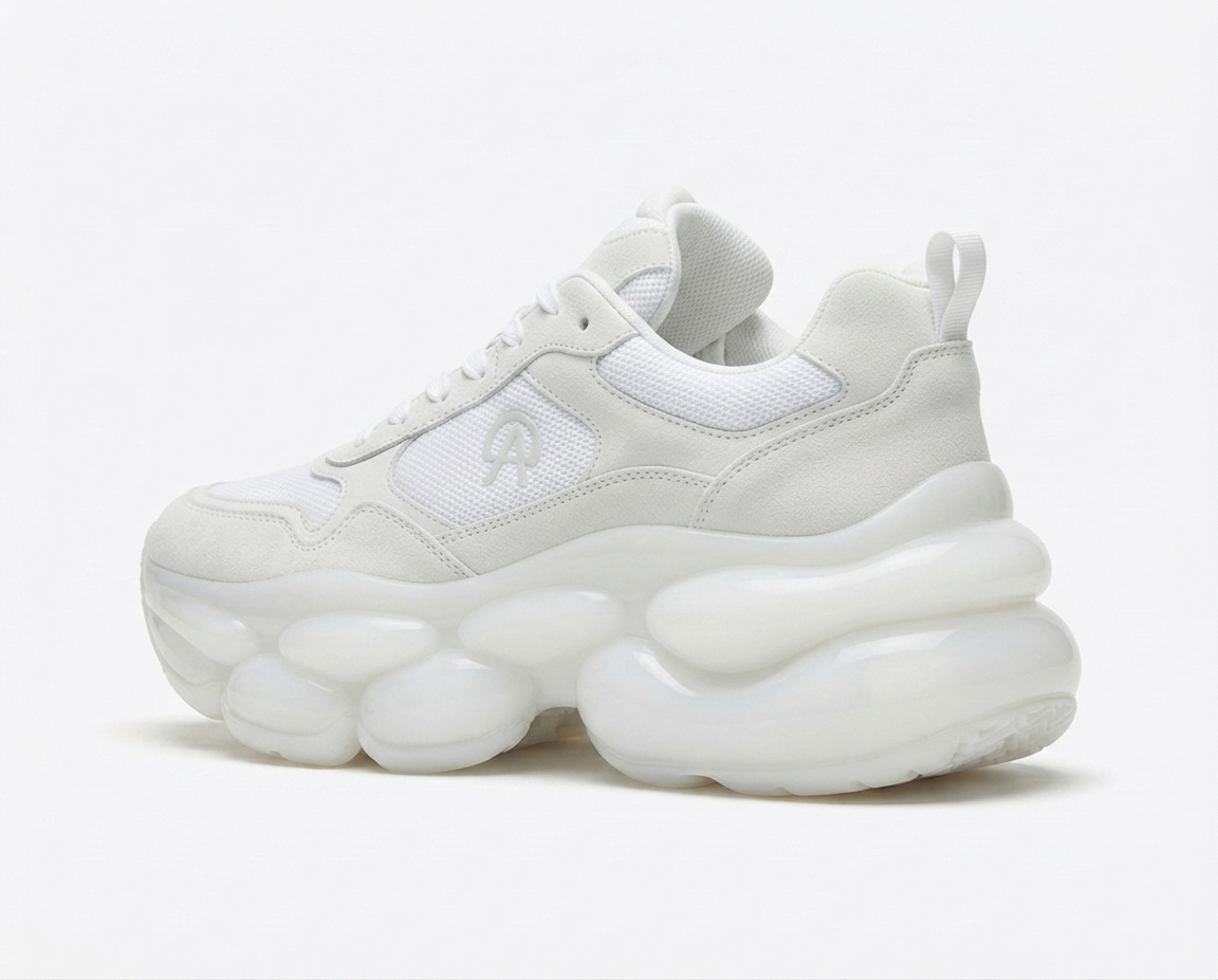 CloudBubble Max Platform Sneakers – All White