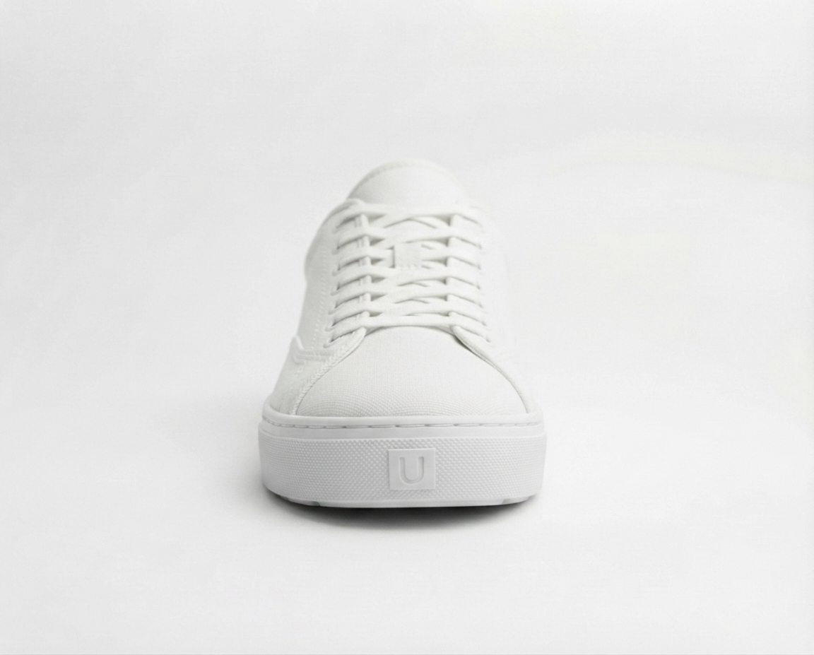 Essential White Canvas Low-Top Sneakers